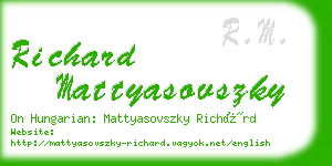 richard mattyasovszky business card